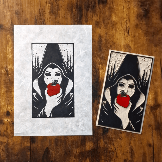 Linogravure - La Pomme