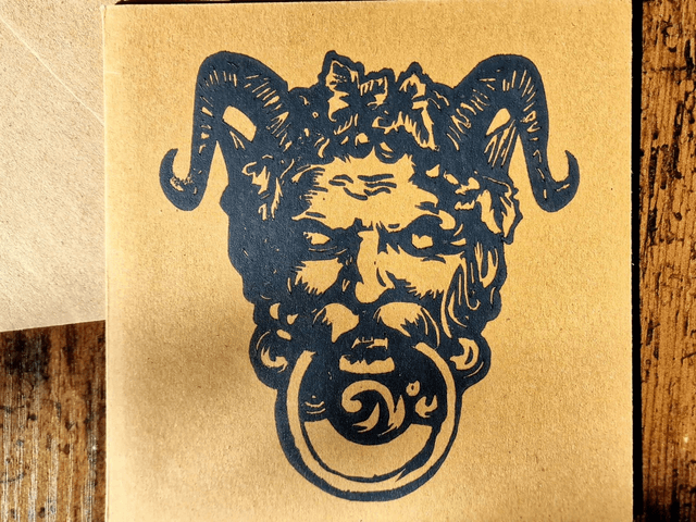 Linogravure - Heurtoir - Porte du Diable
