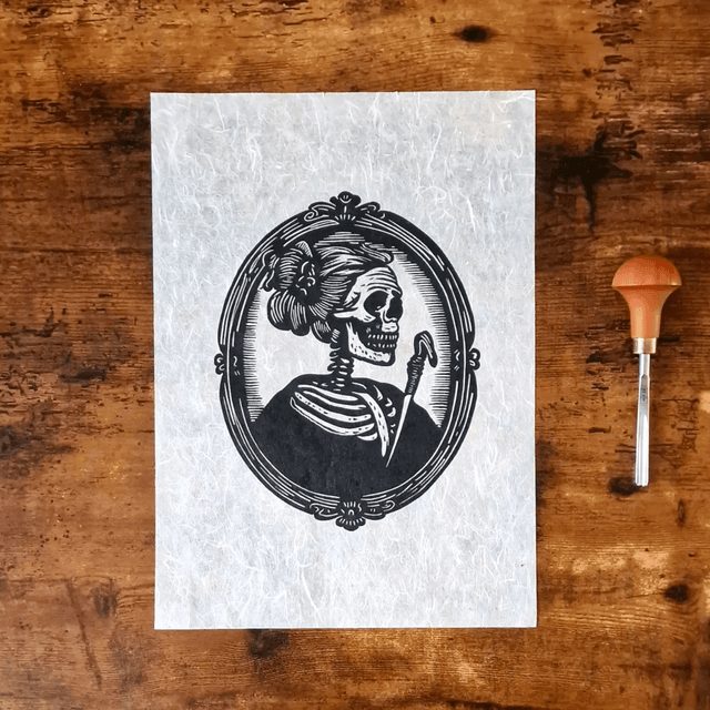 Linogravure - Rose