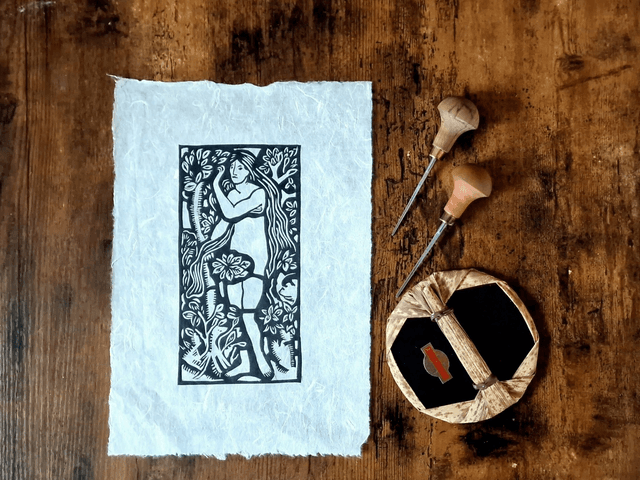 Linogravure - Eve