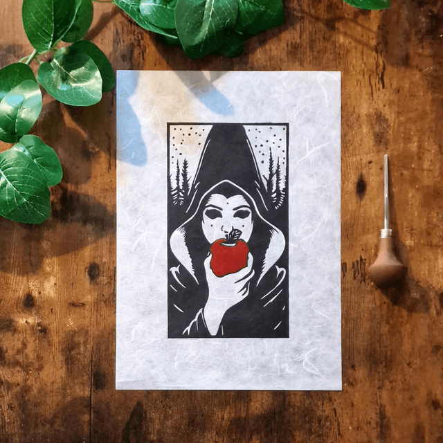 Linogravure - La Pomme
